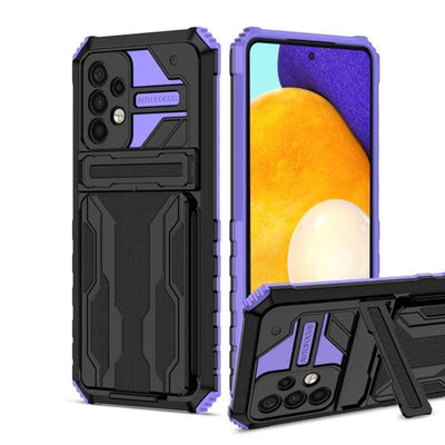 Shockproof Card Holder Case With Kickstand For Samsung A Series