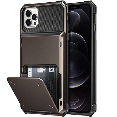 Shockproof Wallet Phone Case 12 iPhone 12 Mini / Black