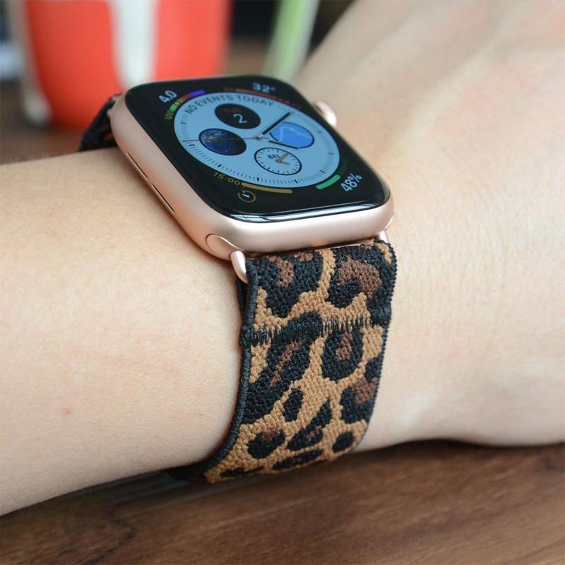 Elasticated Nylon Strap For Apple Watch Sport Band For Apple