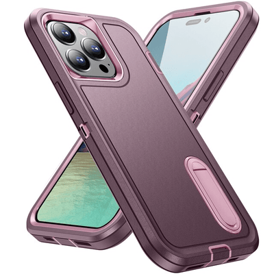Shockproof Kickstand Phone Case iPhone 14 / Purple & Pink