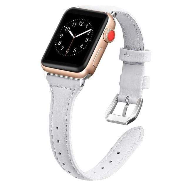 Slim leather apple 2025 watch band