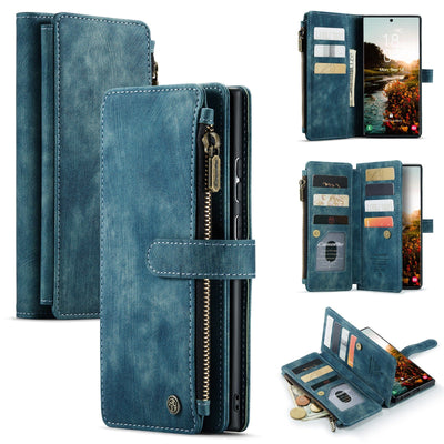 Zipper Leather Wallet Case For Samsung Galaxy