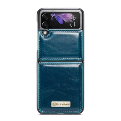 Leather Case For Samsung Z Flip 3 Blue