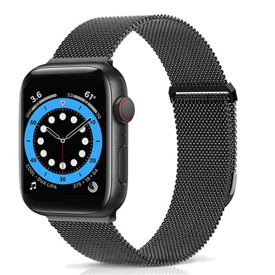 Milanese Loop Stainless Steel Watch Strap Black / 38mm, 40mm & 41mm